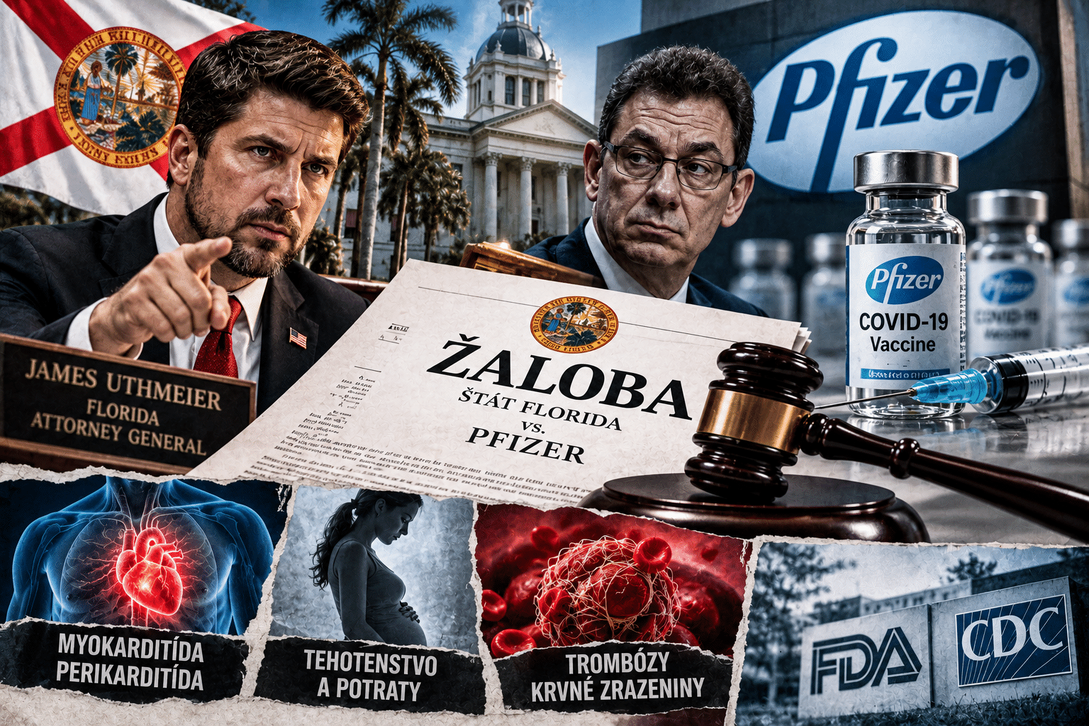 V říjnu 2026 podala Florida žalobu na společnost Pfizer kvůli obviněním, že firma uváděla veřejnost v omyl ohledně bezpečnosti a vedlejších účinků své vakcíny proti COVID-19.