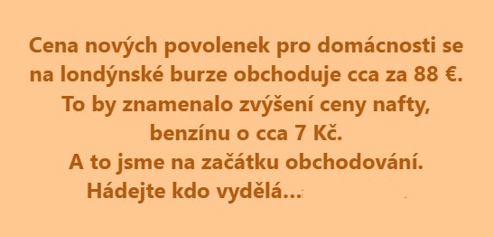 Cena nový emisních povolenek pro domácnosti