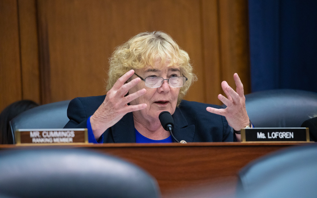 Americká kongresmanka Zoe Lofgrenová (CA-19), předsedkyně podvýboru Sněmovny reprezentantů pro imigraci a občanství